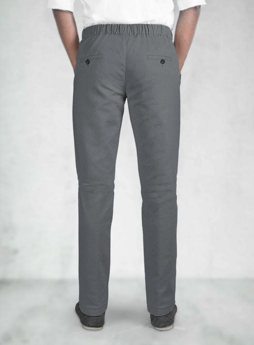 Easy Pants Gray Cotton Canvas - StudioSuits