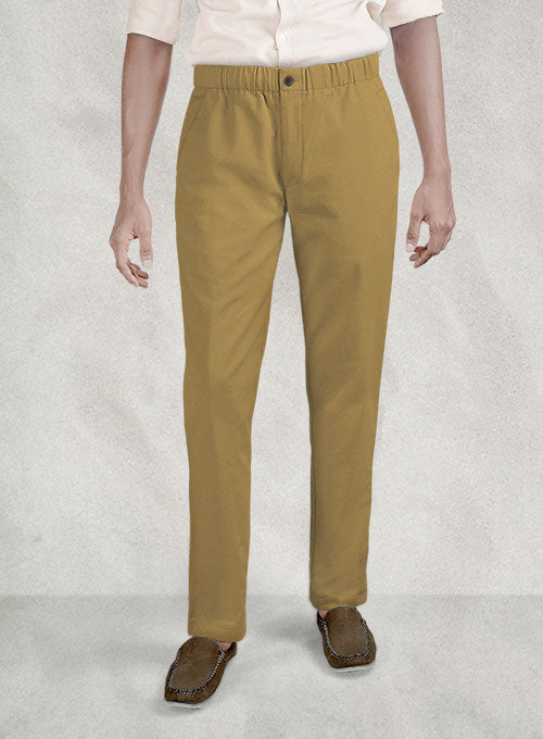 Easy Pants Khaki Cotton Canvas - StudioSuits