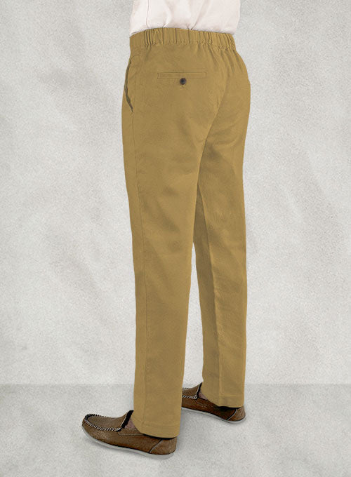 Easy Pants Khaki Cotton Canvas - StudioSuits