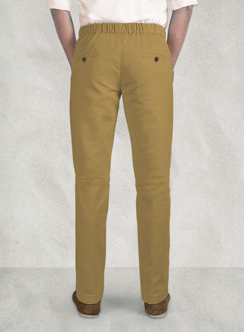 Easy Pants Khaki Cotton Canvas - StudioSuits