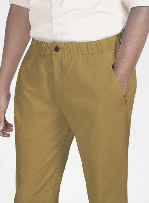 Easy Pants Khaki Cotton Canvas - StudioSuits