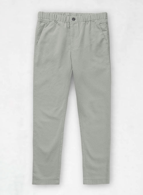 Easy Pants Light Gray Cotton Canvas - StudioSuits