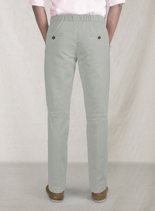 Easy Pants Light Gray Cotton Canvas - StudioSuits