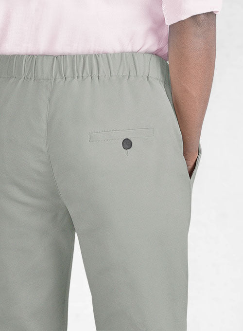 Easy Pants Light Gray Cotton Canvas - StudioSuits