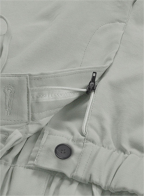 Easy Pants Light Gray Cotton Canvas - StudioSuits