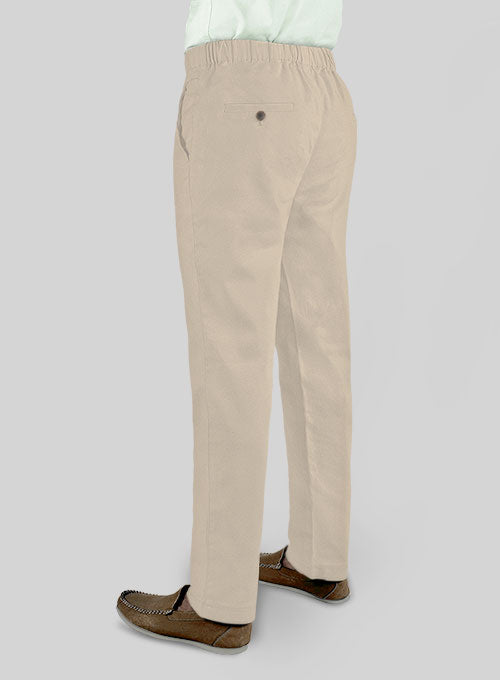 Easy Pants Sand Cotton Canvas - StudioSuits