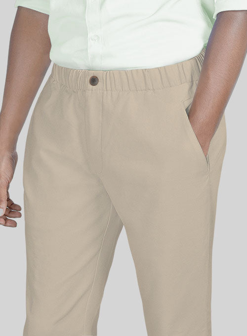 Easy Pants Sand Cotton Canvas - StudioSuits