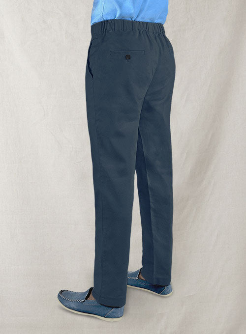 Easy Pants Royal Blue Cotton Canvas - StudioSuits