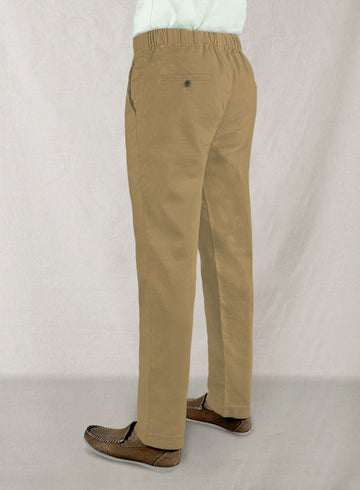 Easy Pants Tan Cotton Canvas - StudioSuits