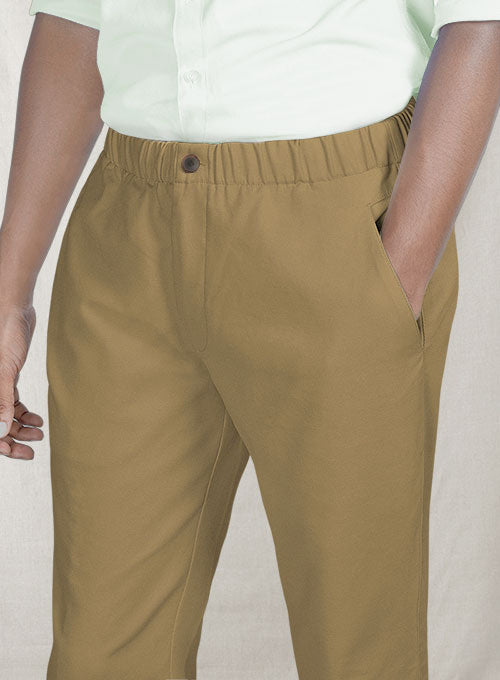 Easy Pants Tan Cotton Canvas - StudioSuits