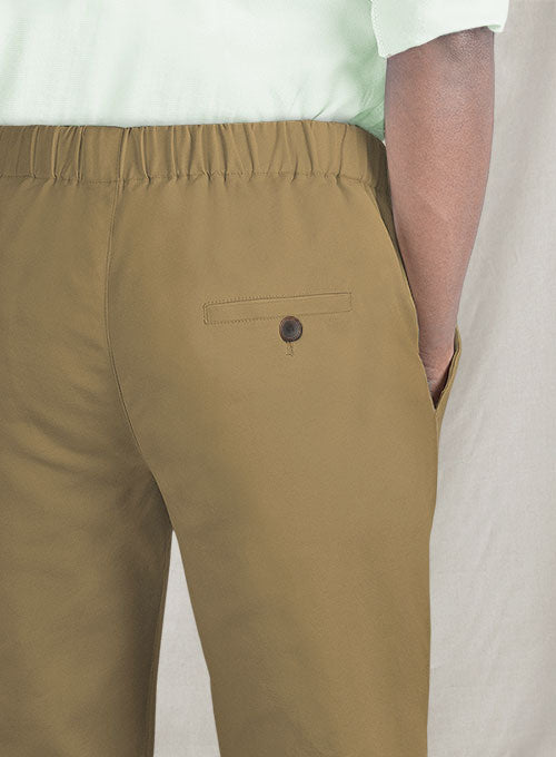 Easy Pants Tan Cotton Canvas - StudioSuits