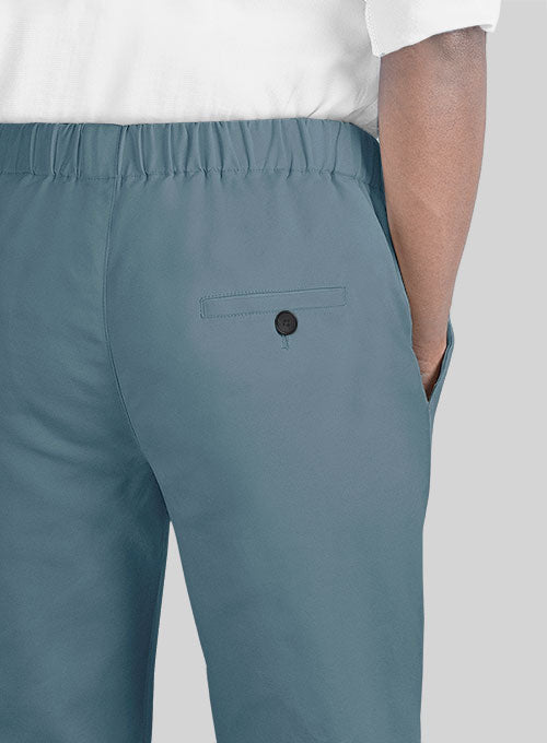 Easy Pants Nord Blue Cotton Canvas - StudioSuits