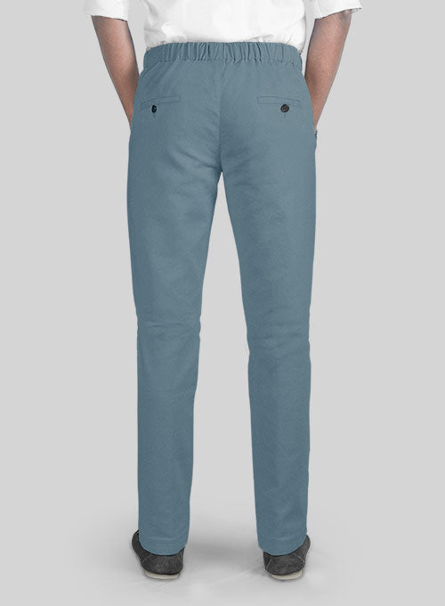 Easy Pants Nord Blue Cotton Canvas - StudioSuits