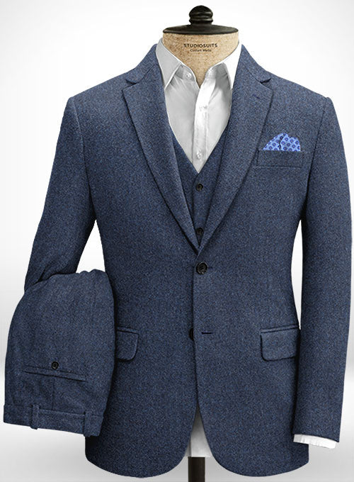 Empire Blue Tweed Suit - StudioSuits