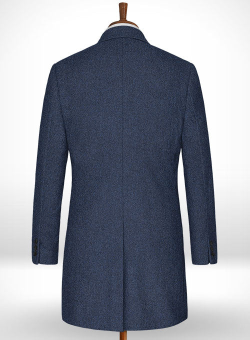 Empire Blue Tweed Overcoat - StudioSuits