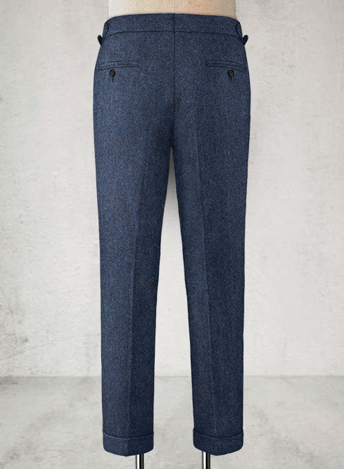 Empire Blue Highland Tweed Trousers - StudioSuits