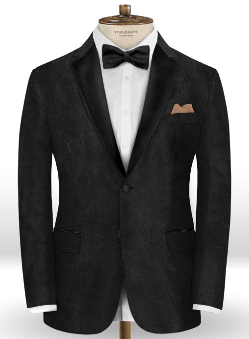 Enar Black Wool Tuxedo Jacket - StudioSuits