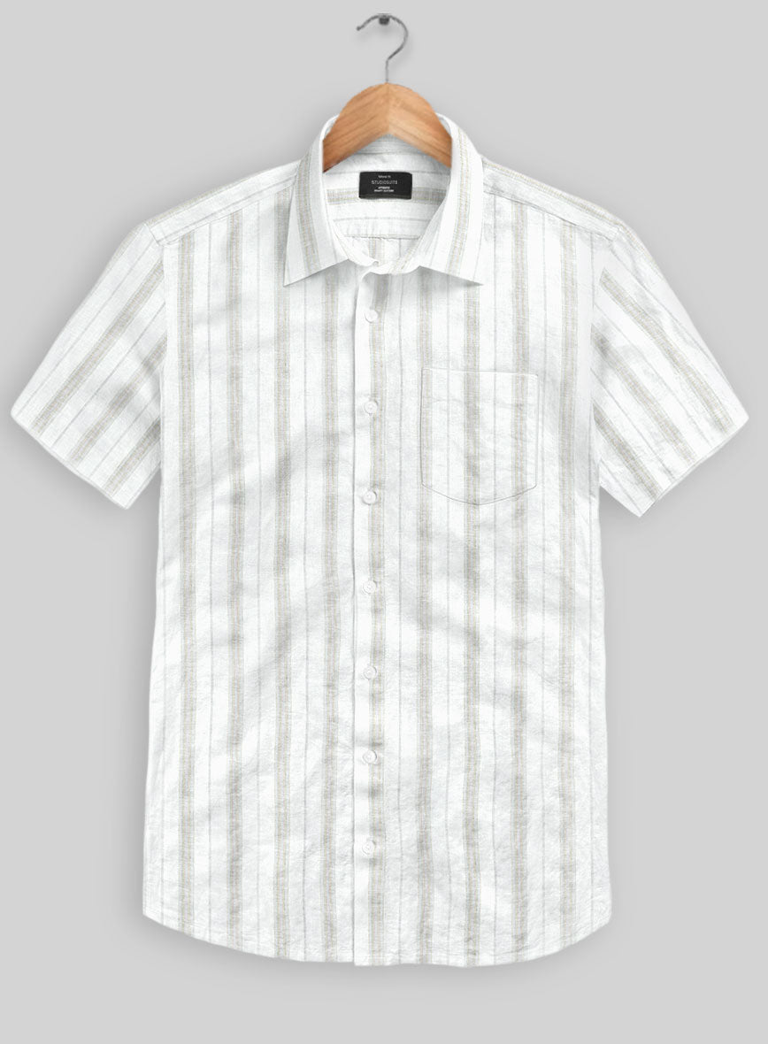Enetra Stripe Linen Shirt - StudioSuits