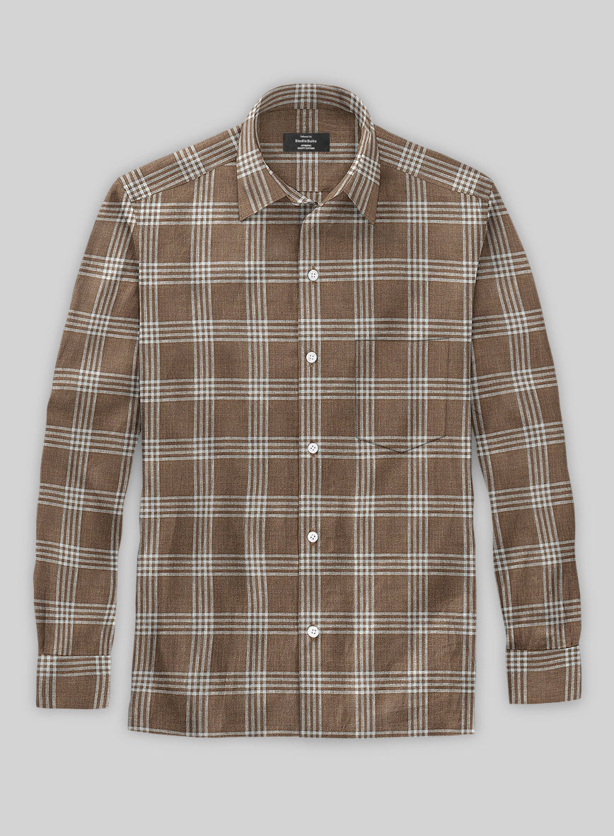Esar Checks Linen Shirt - StudioSuits