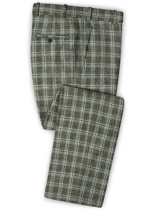 Essex Green Tweed Pants - StudioSuits