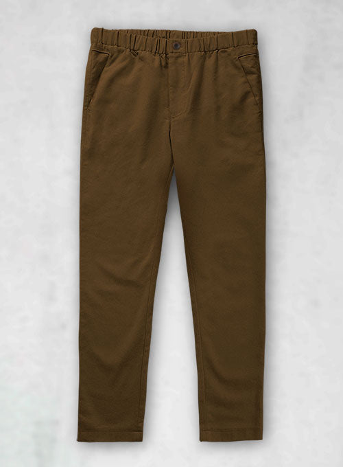 Easy Pants Brown Cotton Canvas - StudioSuits