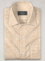 European Light Brown Linen Shirt - StudioSuits