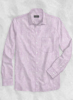 European Light Violet Linen Shirt - StudioSuits