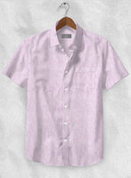 European Light Violet Linen Shirt - StudioSuits