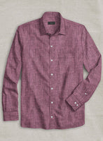 European Orchid Purple Linen Shirt - StudioSuits