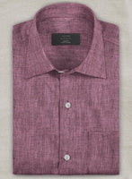 European Orchid Purple Linen Shirt - StudioSuits