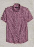 European Orchid Purple Linen Shirt - StudioSuits