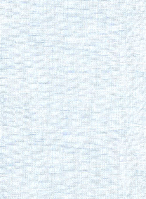 European Pale Blue Linen Shirt - StudioSuits