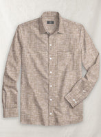 European Brown Linen Shirt - StudioSuits