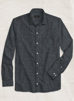 European Ash Gray Linen Shirt - StudioSuits