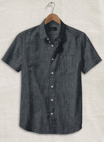 European Ash Gray Linen Shirt - StudioSuits