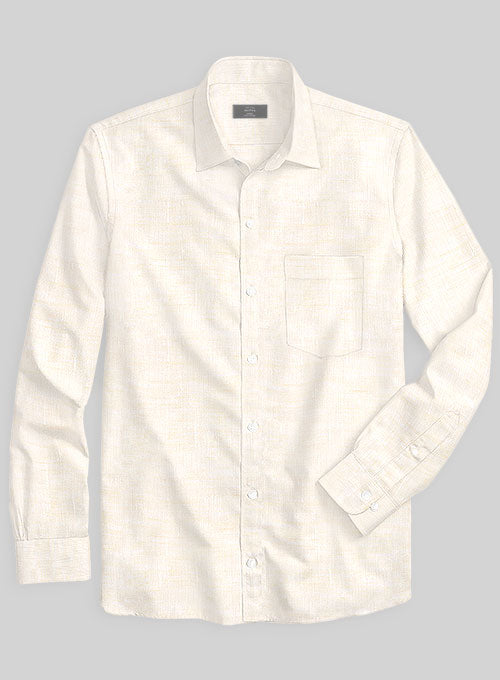 European Cream Linen Shirt - StudioSuits