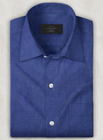 European Cruise Blue Linen Shirt - StudioSuits