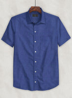European Cruise Blue Linen Shirt - StudioSuits