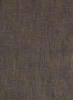 European Dark Brown Linen Shirt - StudioSuits