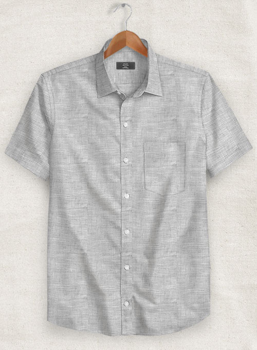 European Gray Linen Shirt - StudioSuits