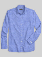 European Jordy Blue Linen Shirt - StudioSuits