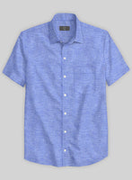 European Jordy Blue Linen Shirt - StudioSuits