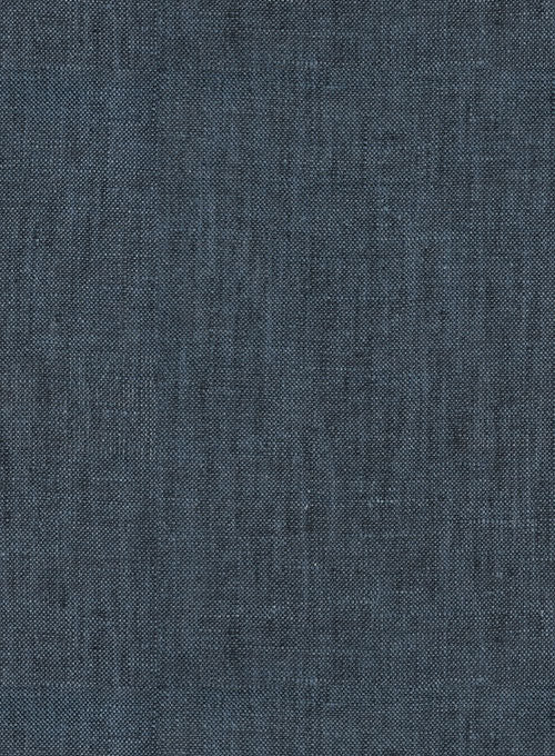 European Whale Blue Linen Shirt - StudioSuits