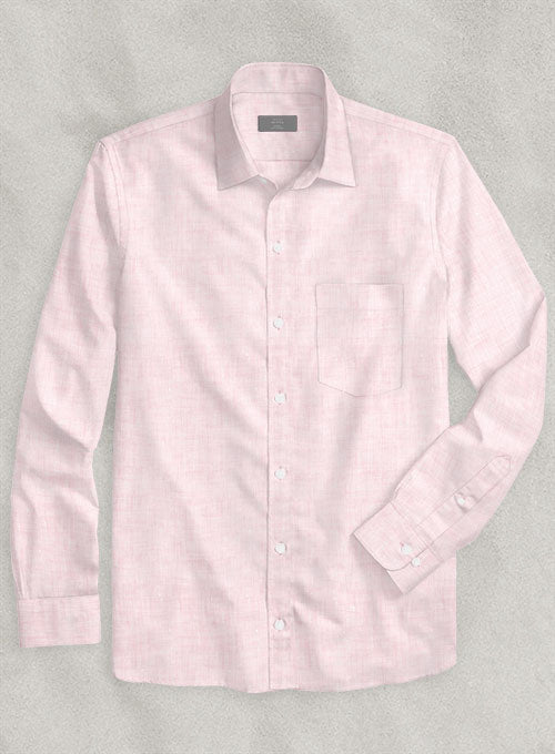 European Pink Linen Shirt - StudioSuits