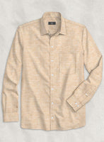 European Light Brown Linen Shirt - StudioSuits