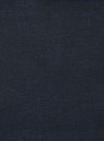 European Dark Blue Linen Western Style Shirt - StudioSuits