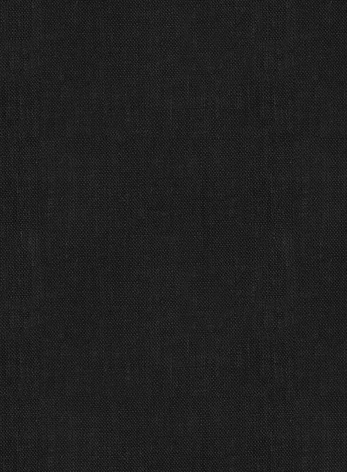 European Black Linen Shirt - StudioSuits