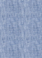 European Smalt Blue Linen Shirt - StudioSuits
