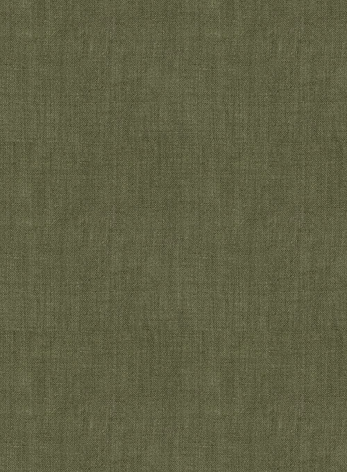 European Woodland Green Linen Shirt - StudioSuits
