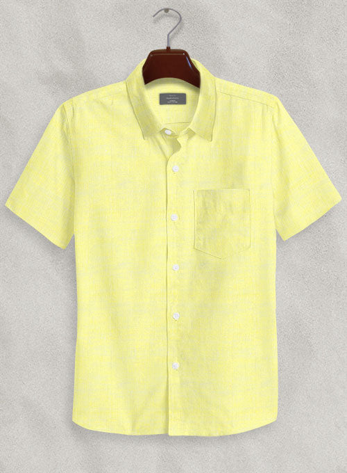 European Yellow Linen Shirt – StudioSuits